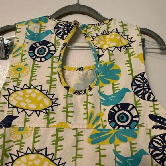 Utility Canvas Size Medium Cotton Dress Retro Whimsical Folk Scandi Fun Vibe - Picture 6 of 6